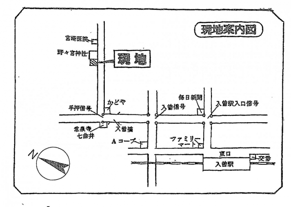 田口店舗西側A地図